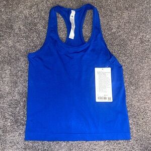 Blue Racerback Swifty Tech Lululemon tank top nwt